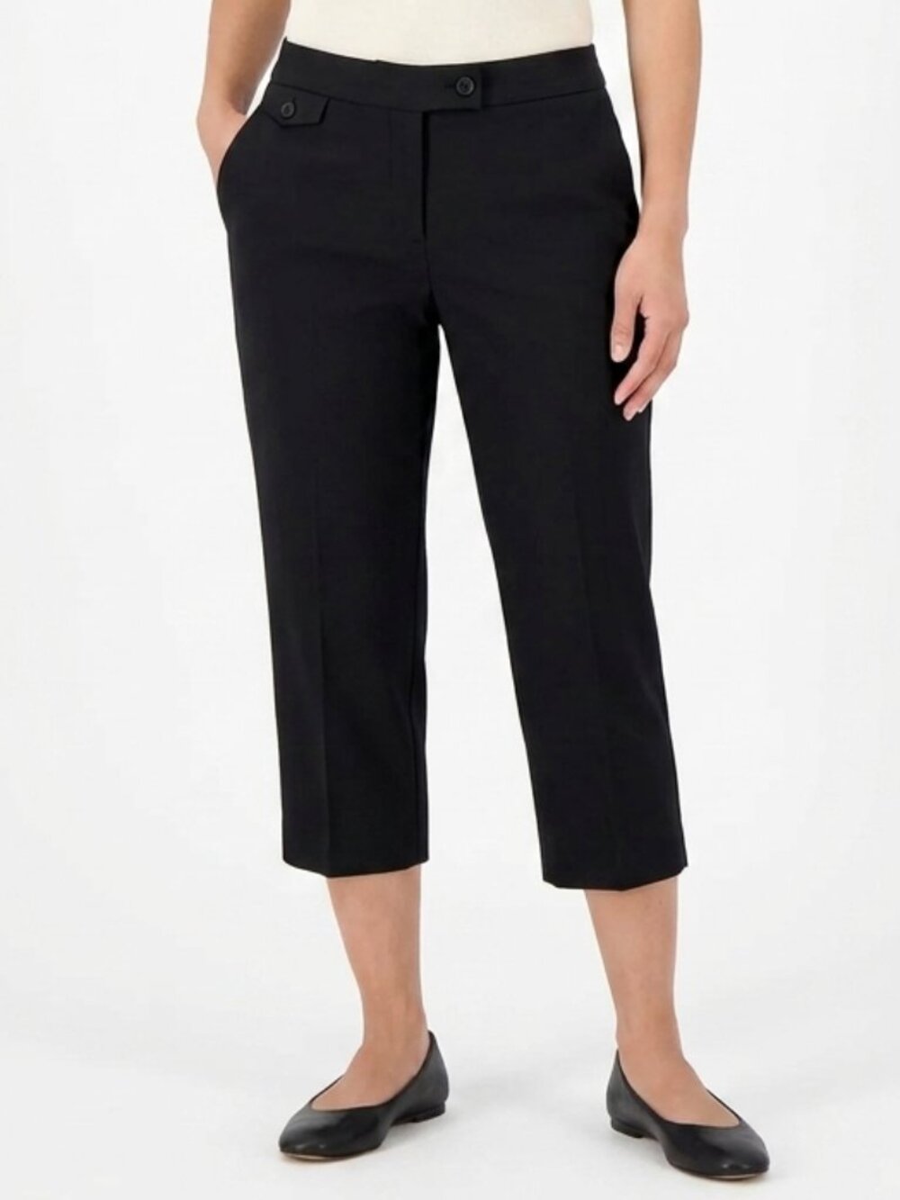 Cleo Petites Black Capri Dress Pant- Sz. 8P